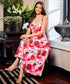 Bustier Dress With Printed Chiffon